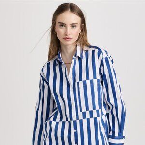 AYR Deep End Button Down Shirt Regatta Stripe S